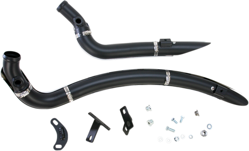 BASSANI XHAUST Sweeper Exhaust - Black/Chrome 1SD2F