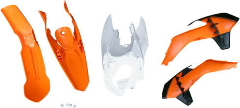 ACERBIS Standard Body Kit - '14 OEM Orange/White - KTM '13-'16 2314313914