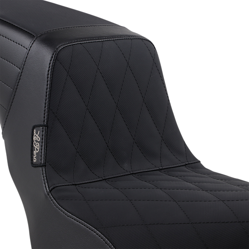 LE PERA Kickflip Seat - Diamond w/ Gripp Tape - Black - Softail '18-'23 LYX-590DMGP