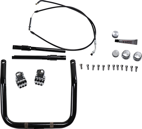 KLOCK WERKS Klip Hanger Handlebar for Indian - 12" - Black/Chrome KWH-04-9011-BC