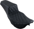SADDLEMEN Step-Up Seat - Front Lattice Stitch - Black 897-06-172