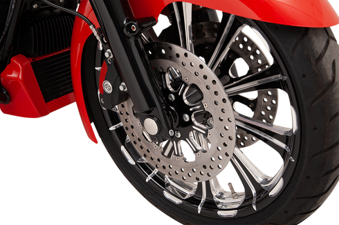 KLOCK WERKS Axle Kit - Flush Mount - Front - Black w/Polished End Caps KWS-01-1012