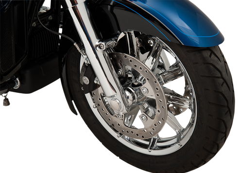 KLOCK WERKS Axle Kit - Flush Mount - Front - Black w/Polished End Caps KWS-01-1012