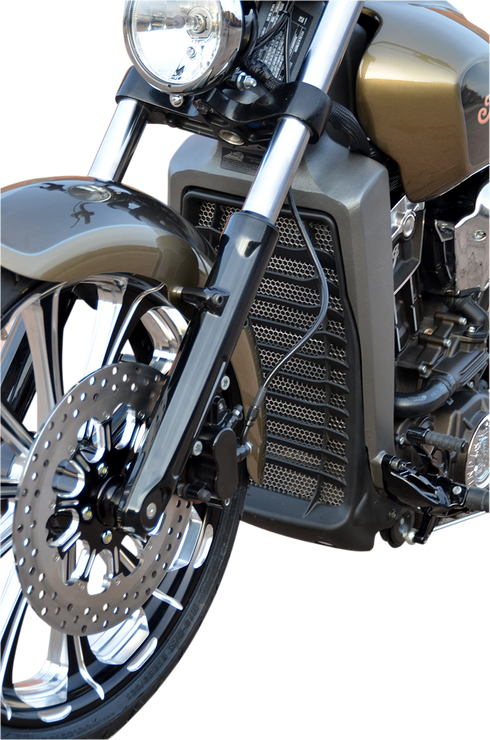 KLOCK WERKS Outrider Radiator Guard - Natural - Indian Scout KWS-04-0321