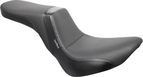 LE PERA Daytona 2-Up Seat - Without Backrest - Basketweave - Black - FX/FL '18-'23 LY-543BW