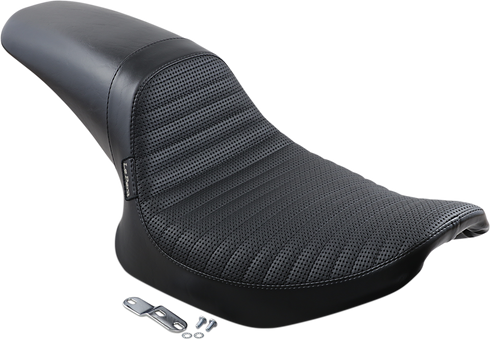 LE PERA Daytona Sport Seat - Basketweave/Pleated - Black - FXR '82-'00 L-541BWPT