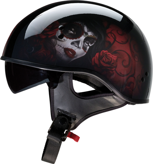 Z1R Vagrant Helmet - Red Catrina - Black/Red - XL 0103-1317