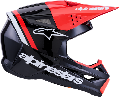 ALPINESTARS Sm3 Radium Helmet Blk/Red Fluo/White Glossy Lg - 482-00182L