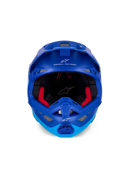 ALPINESTARS Supertech S M10 Flood Helmet Met Blu/Md Blu/Blk Crb M&G Md - 482-00184M