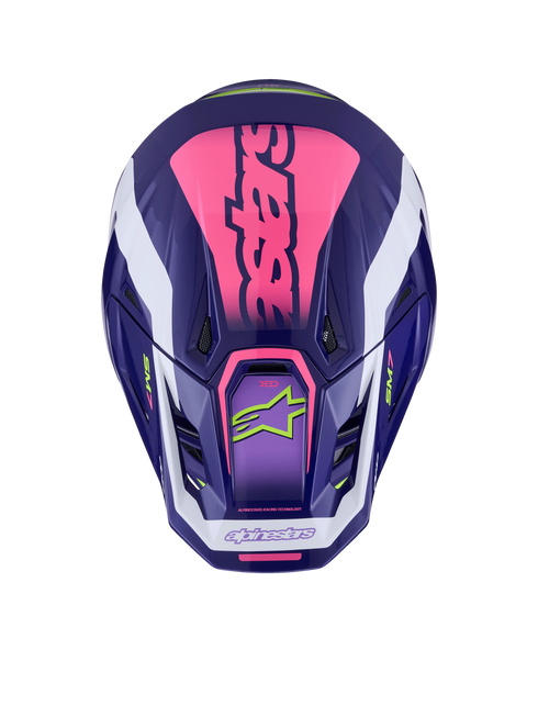 ALPINESTARS Sm7 Deed Helmet Purp/Pnk Glossy Lg - 482-00191L
