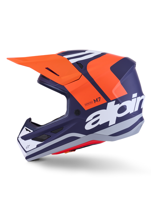 ALPINESTARS Sm7 Core Helmet Orng/Blue Matt 2x - 482-001882X