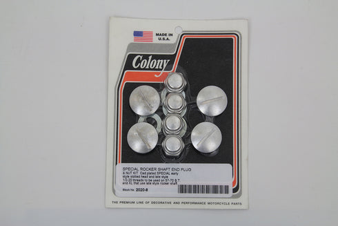 Colony Rocker Arm Slotted Cadmium Cover Plug Kit - 2020-8