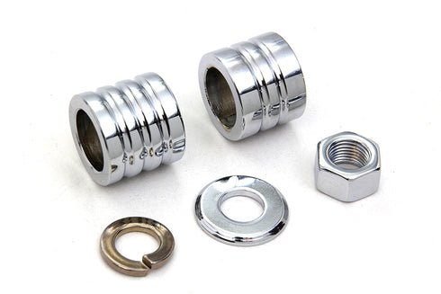 Colony Front Axle Spacer Kit Groove Style Chrome - 2021-5