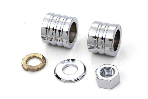 Colony Front Axle Spacer Kit Groove Style Chrome - 2021-5