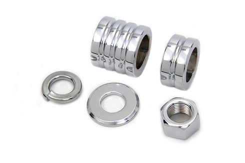 Colony Front Axle Spacer Kit Groove Style Chrome - 2029-5