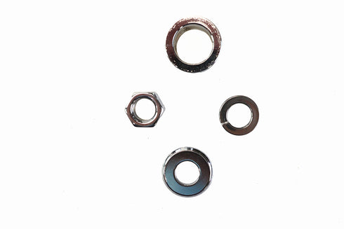 Colony Front Axle Spacer Kit Groove Style Chrome - 2033-4