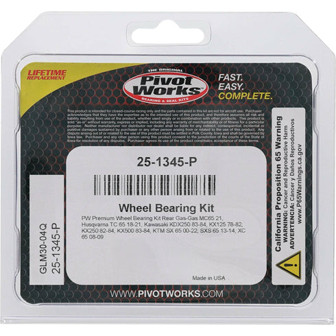 PIVOT WORKS Wheel Bearing Kit Premium - 22-51345P