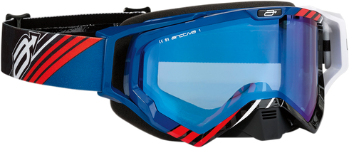 ARCTIVA Vibe Goggle - Black/Blue/Red - Blue Lens 2601-2351