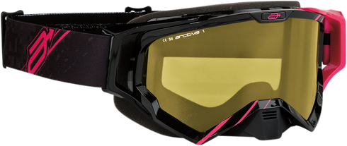 ARCTIVA Vibe Goggle - Black/Pink - Yellow Lens 2601-2355