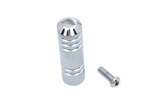 V-Twin Chrome Knurled Five Grooved Shifter Peg - 21-0357