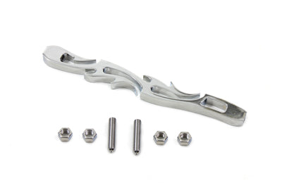 V-Twin Chrome Shifter Rod Flame Style - 21-0555