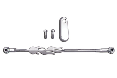V-Twin Chrome Flame Style Shifter Rod Kit - 21-0686