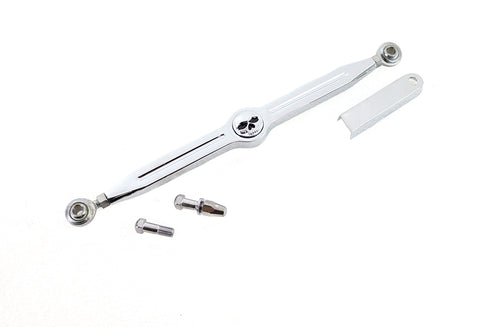 V-Twin 12 inch Skull Shift Rod Kit Chrome - 21-0855