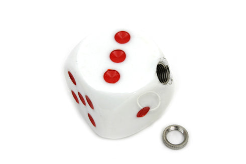 V-Twin White Dice Style Shifter Knob - 21-0938