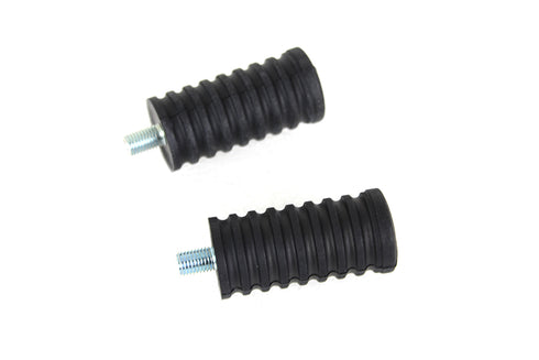 V-Twin Rubber Shifter Footpeg Set Black - 21-0997