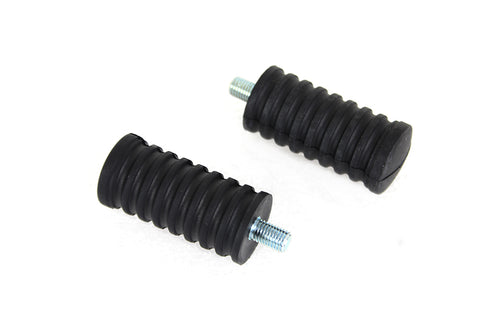 V-Twin Rubber Shifter Footpeg Set Black - 21-0997