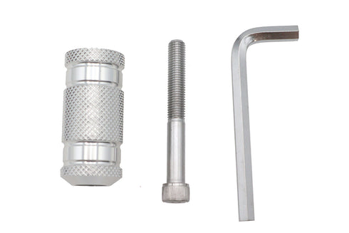 V-Twin Silver Knurled Four Grooved Shifter Peg - 21-2100