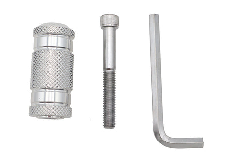 V-Twin Silver Knurled Four Grooved Shifter Peg - 21-2100