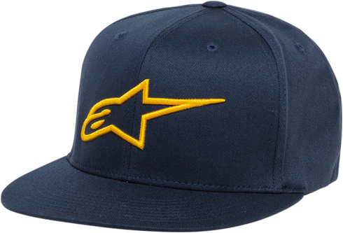 ALPINESTARS ALPINESTARS Ageless Flat Bill Hat - Navy/Gold - Small/Medium 1035810157059SM - 2501-3614