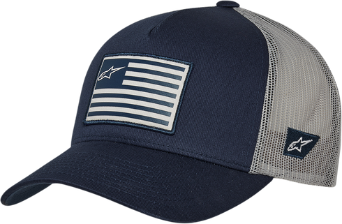 ALPINESTARS ALPINESTARS Flag Snapback Hat - Navy/Gray - One Size 1211810137011OS - 2501-3622