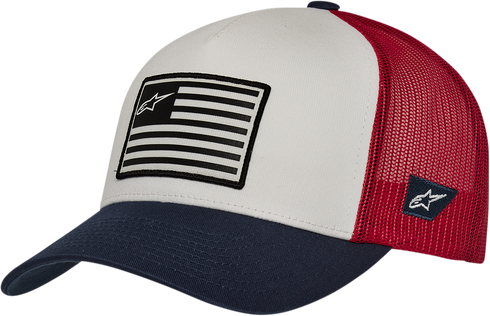 ALPINESTARS ALPINESTARS Flag Snapback Hat - White/Navy/Red - One Size 1211810132074OS - 2501-3623