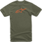 ALPINESTARS ALPINESTARS Ageless T-Shirt - Military/Orange - 2XL 10327203069402X - 3030-20365