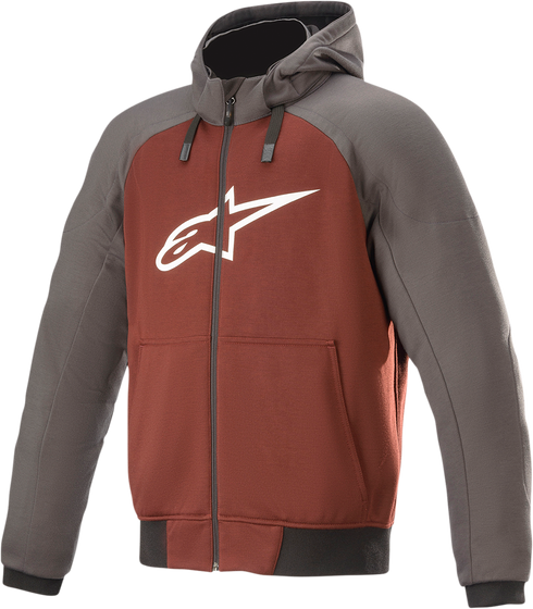 ALPINESTARS ALPINESTARS Chrome Hoodie - Gray/Burnt Orange - 2XL 4200918-9134-2X - 2820-5591