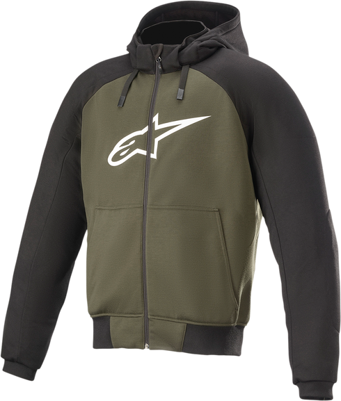 ALPINESTARS ALPINESTARS Chrome Hoodie - Black/Green - 4XL 4200918-1681-4X - 2820-5586