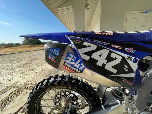 YOSHIMURA Rs12 Muffler Decals Blue - 961-9081