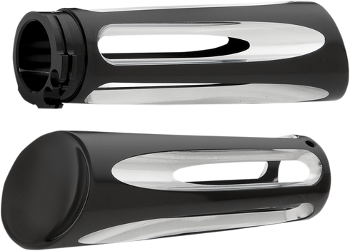 ARLEN NESS Ness-Tech® Deep Cut Billet Grips - Black 07-132