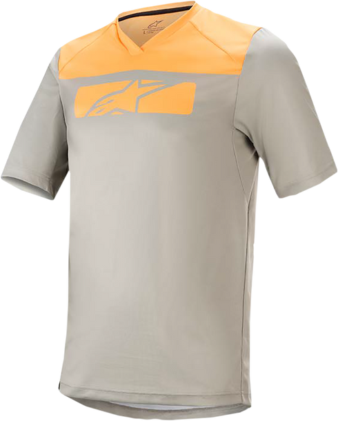 ALPINESTARS Drop 4.0 Short-Sleeve Jersey - Gray Steel/Tangerine - Small 1766220-6004-SM