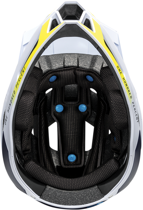 100% Trajecta Helmet - Fidlock - Black/White - Large 80003-00007