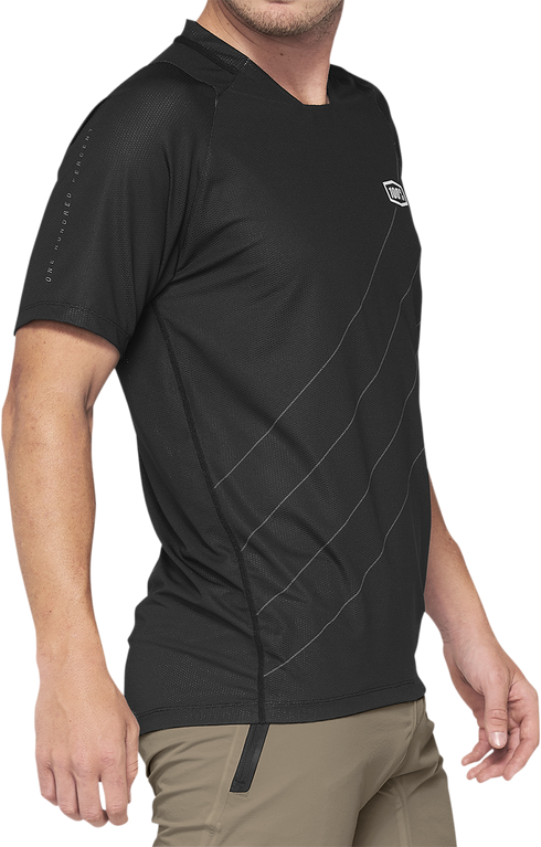 100% Celium Short-Sleeve Jersey - Dark Gray/Black - XL 41204-290-13