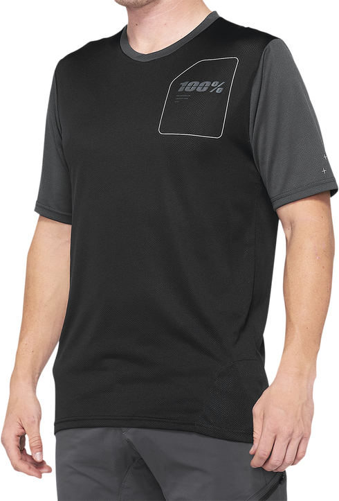 100% Ridecamp Short-Sleeve Jersey - Charcoal/Black - XL 40027-00008