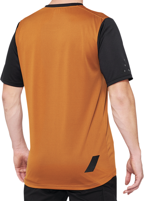 100% Ridecamp Short-Sleeve Jersey - Terracotta/Black - XL 40027-00018