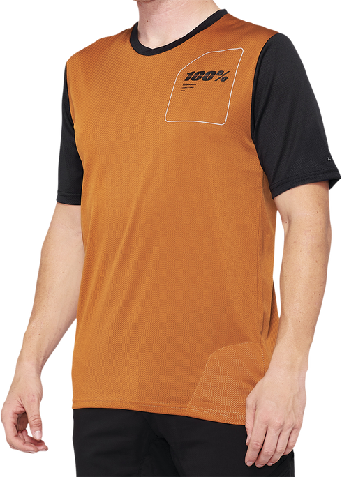 100% Ridecamp Short-Sleeve Jersey - Terracotta/Black - XL 40027-00018