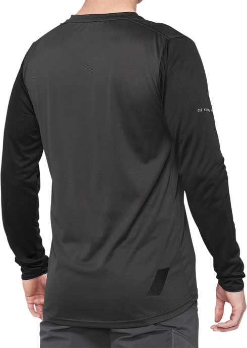 100% Ridecamp Long-Sleeve Jersey - Black/Charcoal - XL 40028-00003