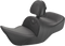 SADDLEMEN Roadsofa™ Seat - Carbon Fiber - Includes Backrest - Black - GL H01-07-185BR