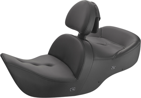 SADDLEMEN Seat - Roadsofa™ - With Backrest - Pillow Top - Black - Heated H01-07-181BRHCT