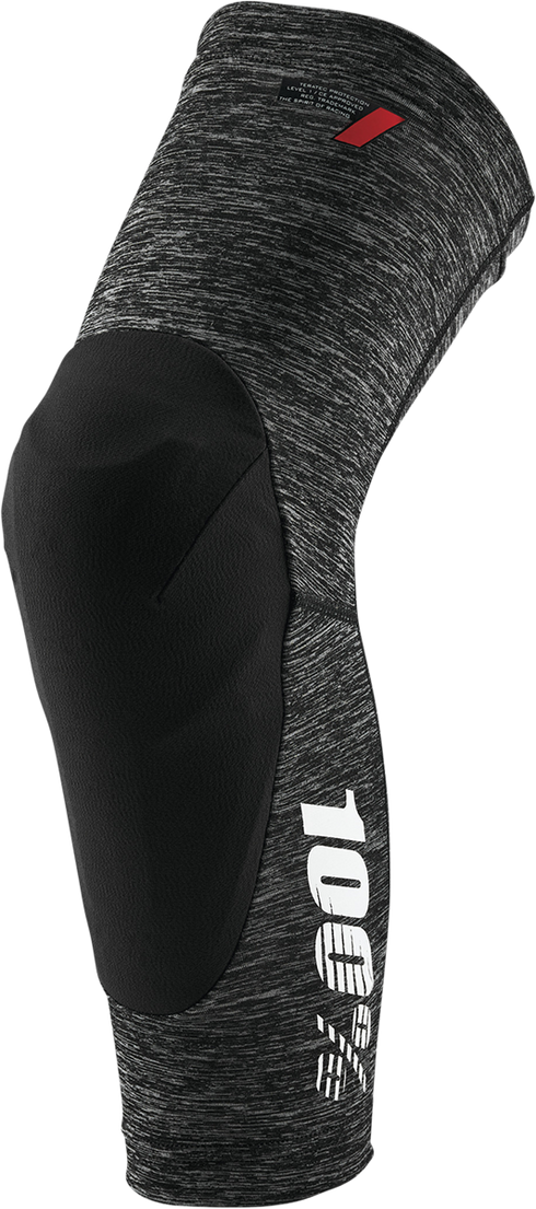 100% Teratec Knee Guards - Heather Gray/Black - Large 70003-00007